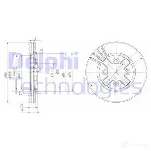 Тормозной диск DELPHI U26RZ KL BG2685 5012759774786 934297