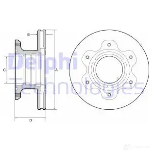 Тормозной диск DELPHI PJFKX J BG9227 1424248565