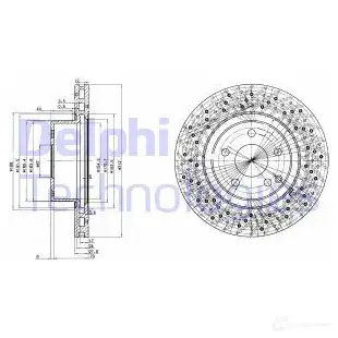 Тормозной диск DELPHI 5012759281253 BG3828 934998 QDBF 3WR