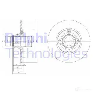 Тормозной диск DELPHI BG9033RS BFRT ZNS 5012759396353 935792