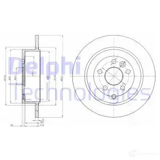 Тормозной диск DELPHI 935305 BG4124 5012759416259 W3ET4L 8