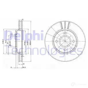 Тормозной диск DELPHI 934375 BG2780 5012759923788 I7K 9XVS изображение 0