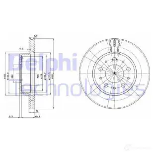 Тормозной диск DELPHI Z MOY6Y 5012759424247 BG2425 934105