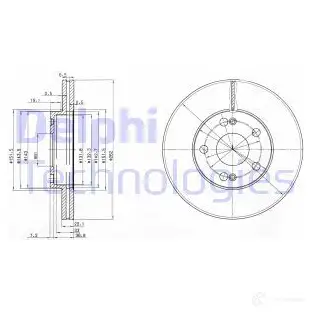 Тормозной диск DELPHI 5012759426661 BG2695 DHKK G 934306