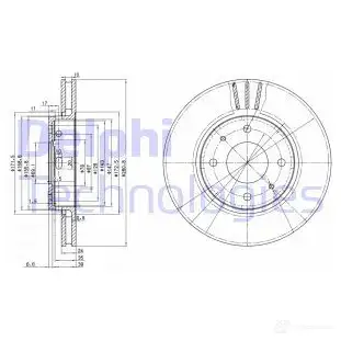 Тормозной диск DELPHI BG3501 934719 5012759140376 UK65B 6 изображение 0