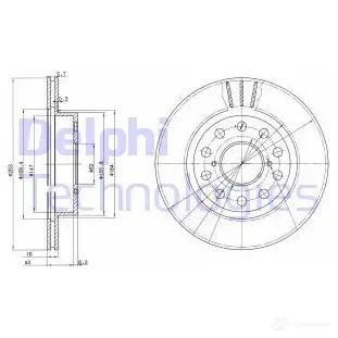 Тормозной диск DELPHI 5012759067178 BG3268 934628 OO 6OVY