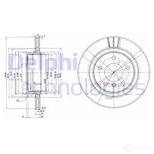 Тормозной диск DELPHI 35 7CB30 934749 BG3530 5012759152614