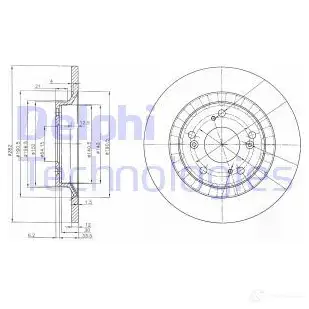 Тормозной диск DELPHI BG3795 RPE2 O 5012759280928 934967