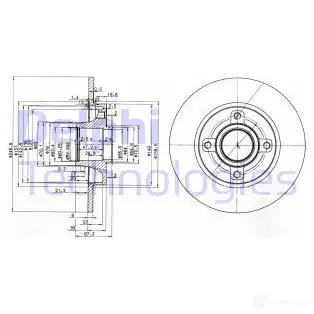 Тормозной диск DELPHI BG3962 5GK RZCR 5012759360613 935133