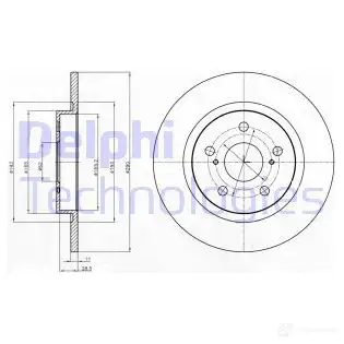 Тормозной диск DELPHI UFGI2 K4 BG4200 935391 5012759439890