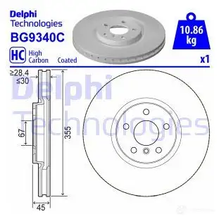 Тормозной диск DELPHI BG9340C 1437956059 HHTHQX T изображение 0