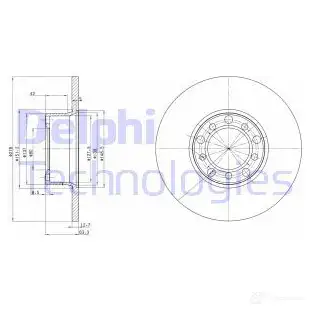 Тормозной диск DELPHI KP3C 3 5012759422588 BG2259 933978