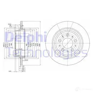 Тормозной диск DELPHI PMT8A F BG3515C 5012759529980 934733