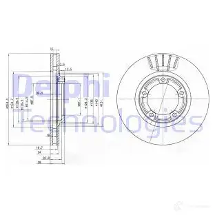 Тормозной диск DELPHI 5012759159637 BG3590 934803 UMM7I 3U