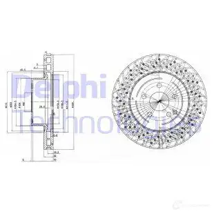 Тормозной диск DELPHI 934997 5012759281246 8 L624B BG3827