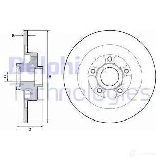 Тормозной диск DELPHI UYZ GI BG9138RSC 5012759535387 935911 изображение 0