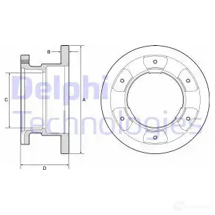 Тормозной диск DELPHI 5012759989456 1211321539 BG9201 0 LM7MWC