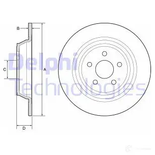 Тормозной диск DELPHI 1211320235 BG4782C 2A9 TXZC 5012759976371 изображение 0