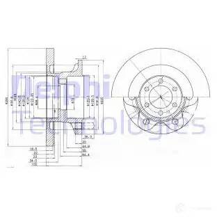 Тормозной диск DELPHI 935956 BG9722 T6VP 20 5012759289013 изображение 0