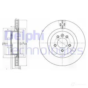 Тормозной диск DELPHI 935754 5012759529997 BG9007C K 86VG