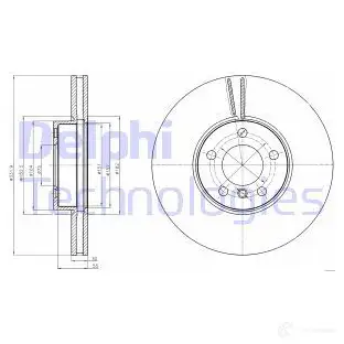 Тормозной диск DELPHI 8NQP L21 935806 BG9061 5012759434673