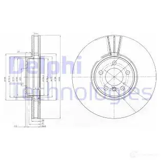 Тормозной диск DELPHI BG9004 WO73HR P 5012759386378 935749 изображение 0