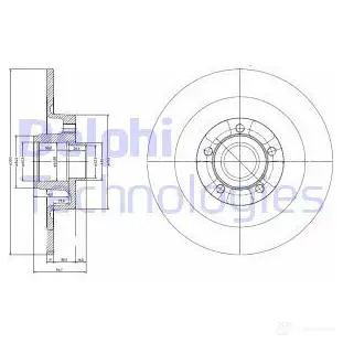 Тормозной диск DELPHI 935773 BG9024RS 5012759396261 JXE WK изображение 0