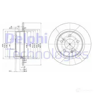 Тормозной диск DELPHI 5012759426517 BG2676 934289 IVW W0WB