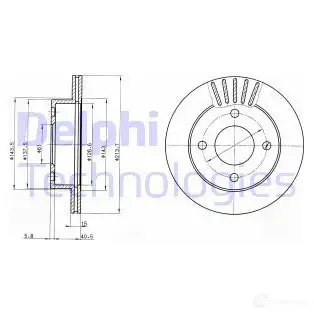 Тормозной диск DELPHI D1ZOH OZ BG3548 934768 5012759159316