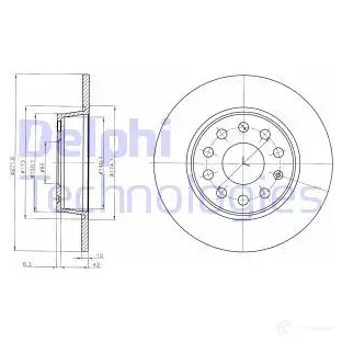 Тормозной диск DELPHI 935534 BG4324 W OJYML 5012759470411 изображение 0