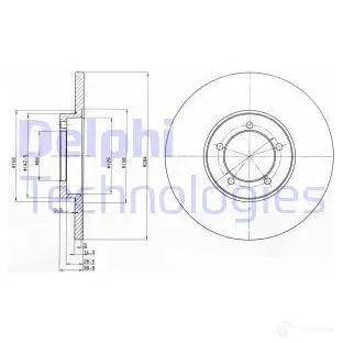 Тормозной диск DELPHI 5012759960127 BG2902 1SGY V 934446