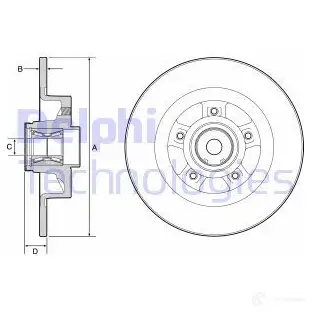 Тормозной диск DELPHI BG9115RS 5012759503898 935878 V YKCL изображение 0