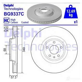 Тормозной диск DELPHI 1437956958 MS 1AY BG9337C