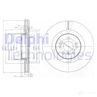Тормозной диск DELPHI 75D1 8 5012759386453 BG9013 935760