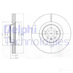 Тормозной диск DELPHI 935805 BG9060C BQ DXY 5012759531051