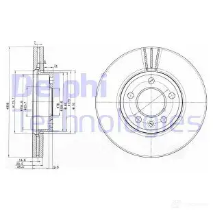 Тормозной диск DELPHI BG9891C 935976 CR GOW 5012759533895 изображение 0