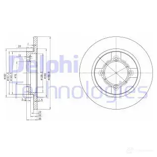 Тормозной диск DELPHI 933904 5012759421529 BG2153 LVDTA T