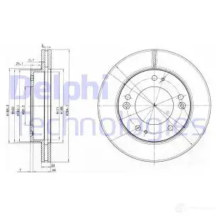 Тормозной диск DELPHI 5012759066799 BG3226 934589 C69 AFI