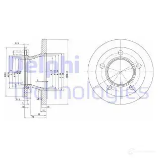 Тормозной диск DELPHI 934146 TK7I 0EZ 5012759924334 BG2494 изображение 0