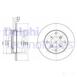 Тормозной диск DELPHI 934267 5012759426265 BG2646 31NFQB W