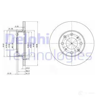 Тормозной диск DELPHI BG2616 934244 5012759426005 8I USK