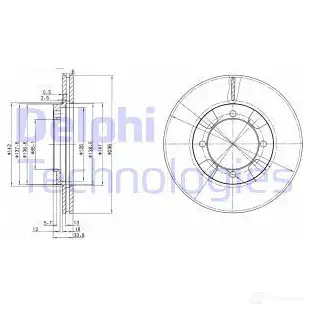 Тормозной диск DELPHI BG2808 934393 5012759923986 F CX0GC