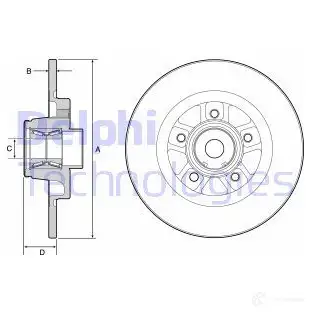 Тормозной диск DELPHI 935874 5012759503874 BG9113RS 7NOEZ 5 изображение 0