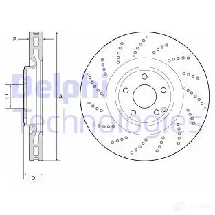 Тормозной диск DELPHI BG9222C 1425062643 5012759995297 EC E46