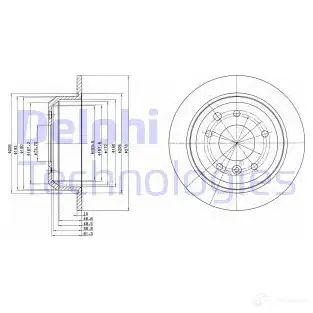 Тормозной диск DELPHI UL ZUZH8 934157 5012759425145 BG2515