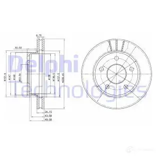 Тормозной диск DELPHI 7C47Q 3 BG2472 5012759424711 934142