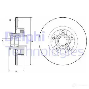 Тормозной диск DELPHI 5012759984215 1211321493 TBRG5 05 BG9190RSC