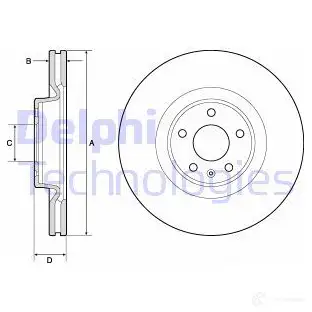 Тормозной диск DELPHI 51WZ6R 8 BG9181C 1211321453 5012759980965 изображение 0