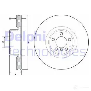 Тормозной диск DELPHI D WUME 5012759533864 BG9117C 935883 изображение 0