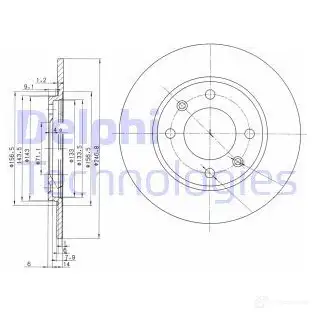 Тормозной диск DELPHI BG2445 934123 H MA90KC 5012759424445